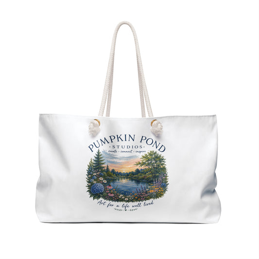 Pumpkin Pond Studios Scenic Weekender Bag — "Art for a Life Well Lived" Travel Tote
