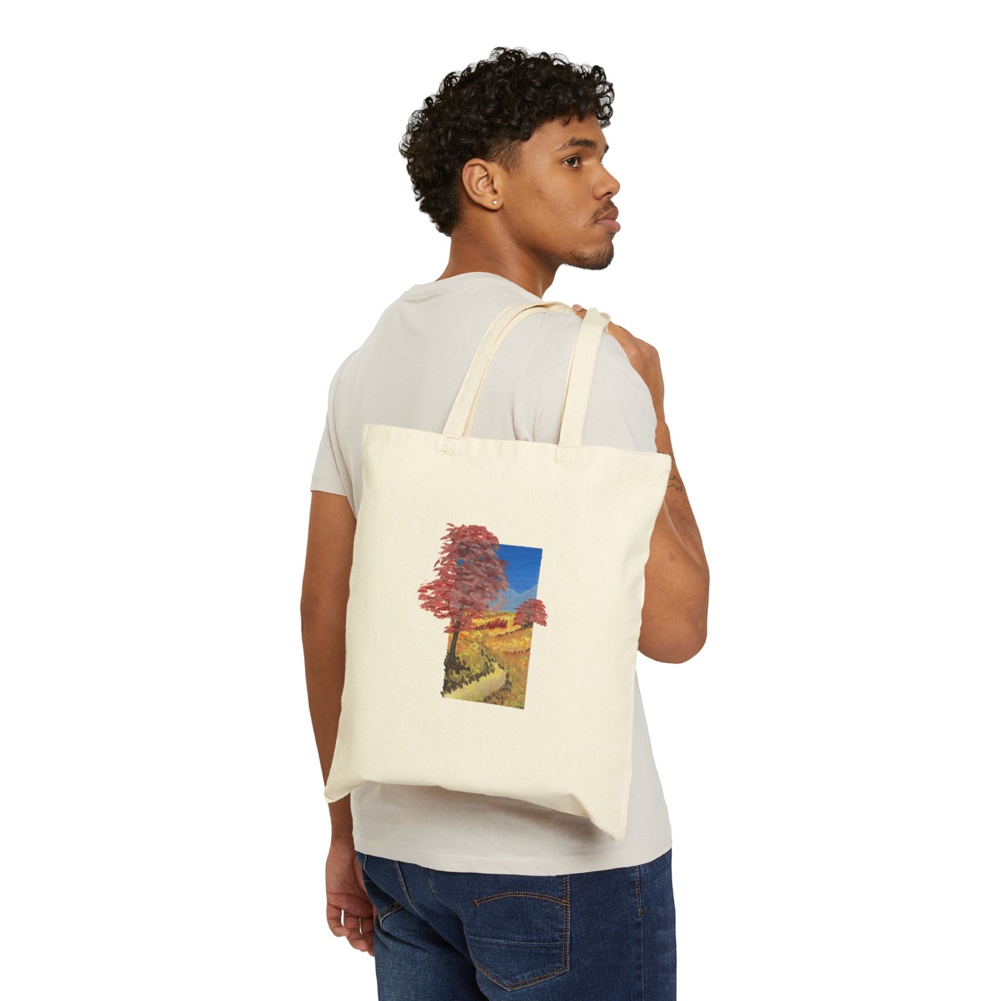 Tote Bag - Autumn Landscape Canvas Tote (Tree & Path)
