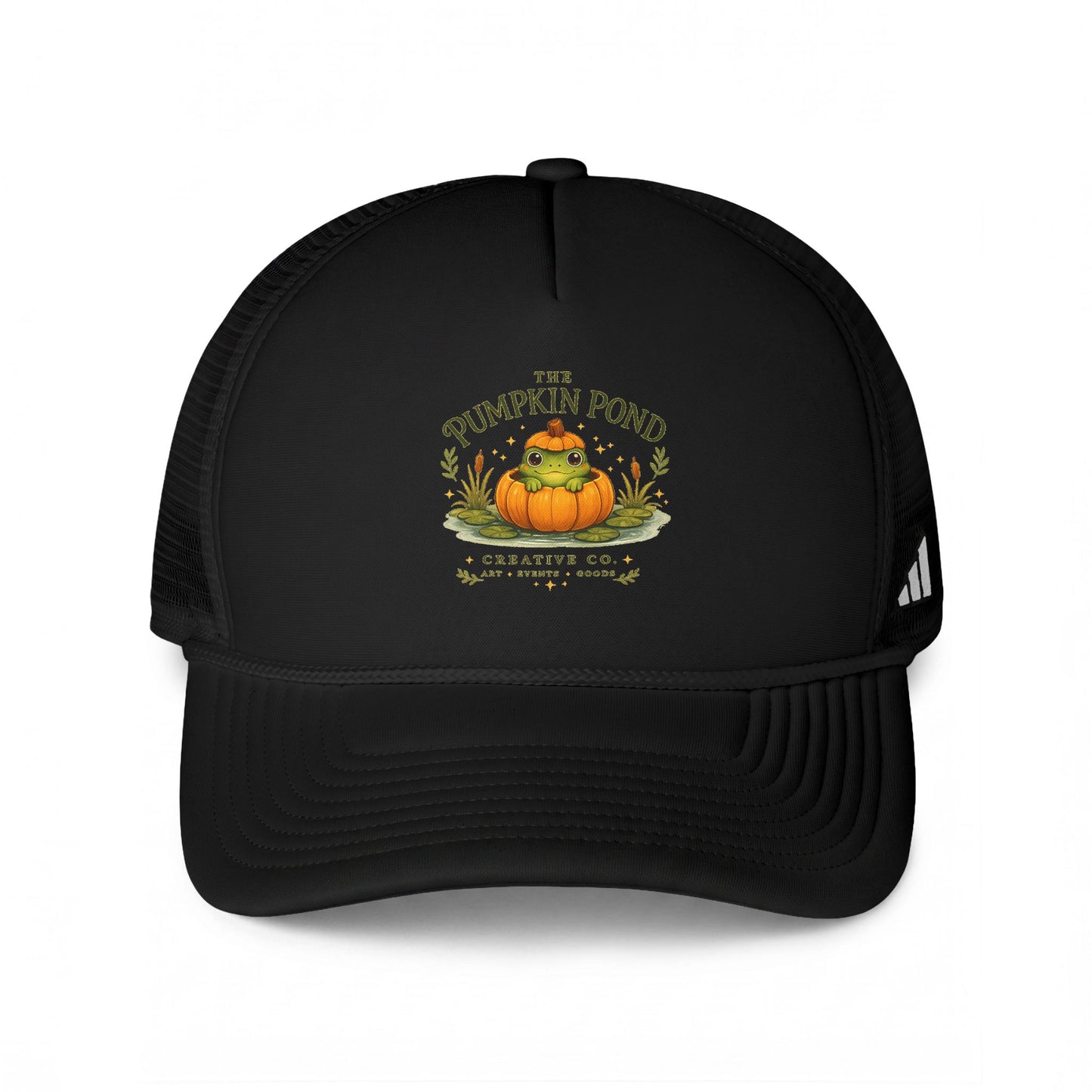 Pumpkin Pond Trucker Hat — Cute Fall Pumpkin Graphic Cap