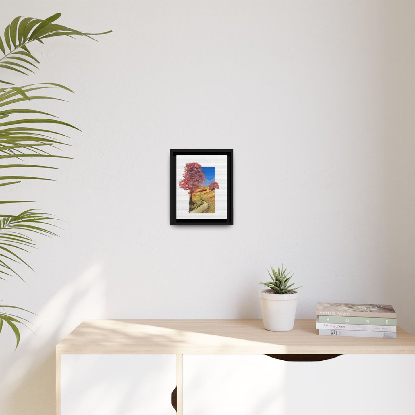 Framed Canvas Wall Art — Colorful Autumn Landscape Matte Print