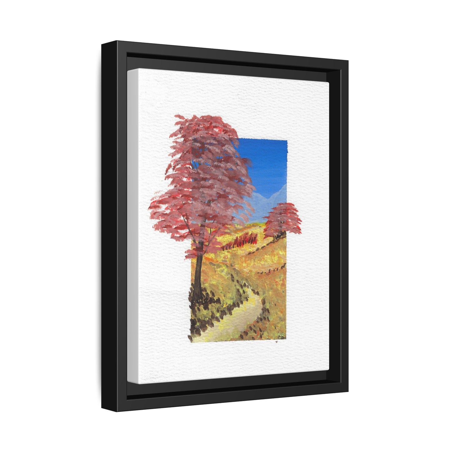 Framed Canvas Wall Art — Colorful Autumn Landscape Matte Print