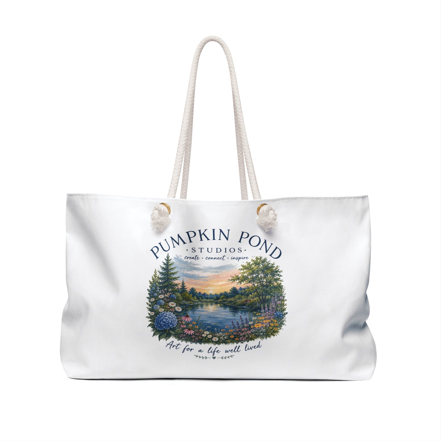 Pumpkin Pond Studios Scenic Weekender Bag — "Art for a Life Well Lived" Travel Tote