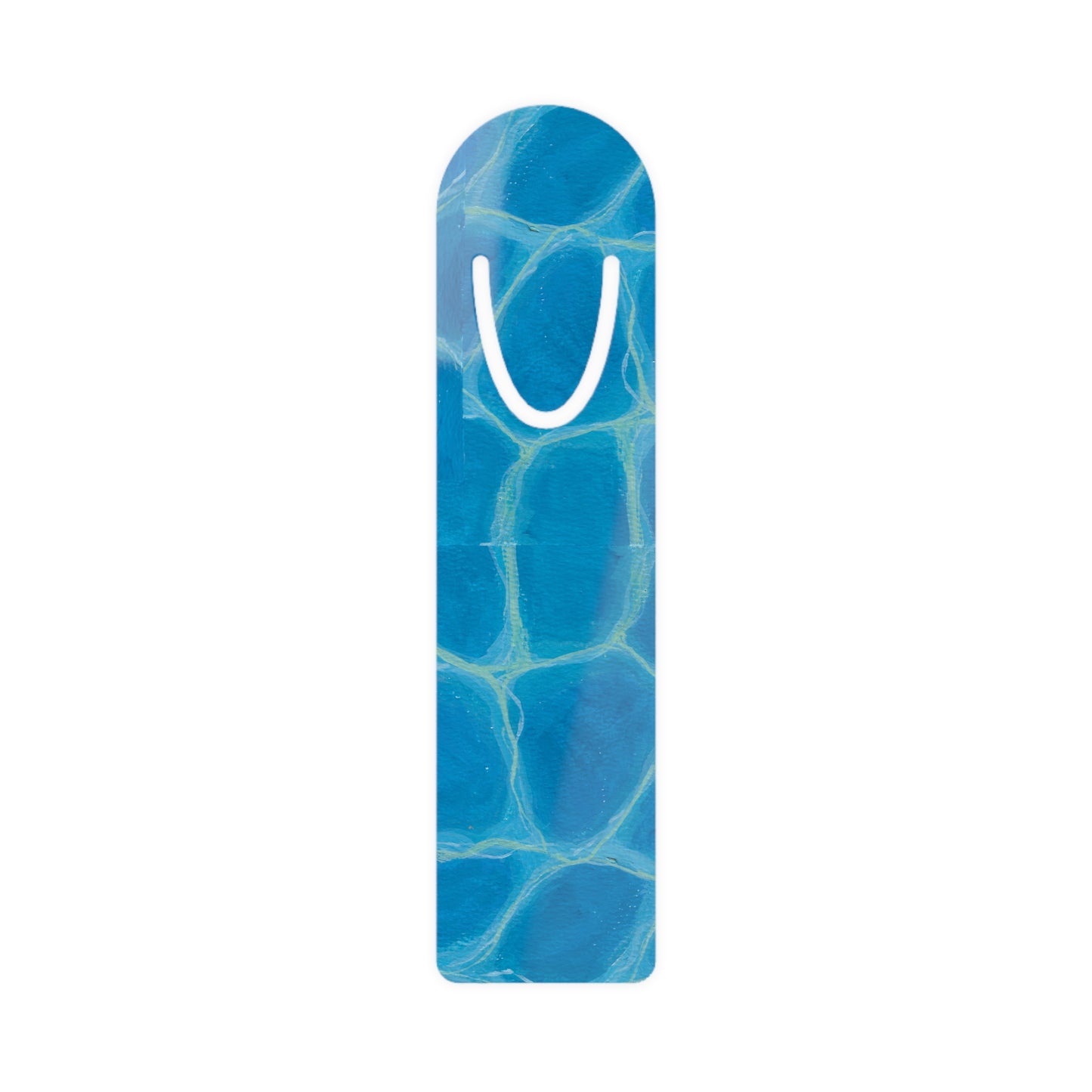 Pool Water Bookmark — Blue Swimming Pool Bookmark with 'U' Cutout, Metal & Printed Options