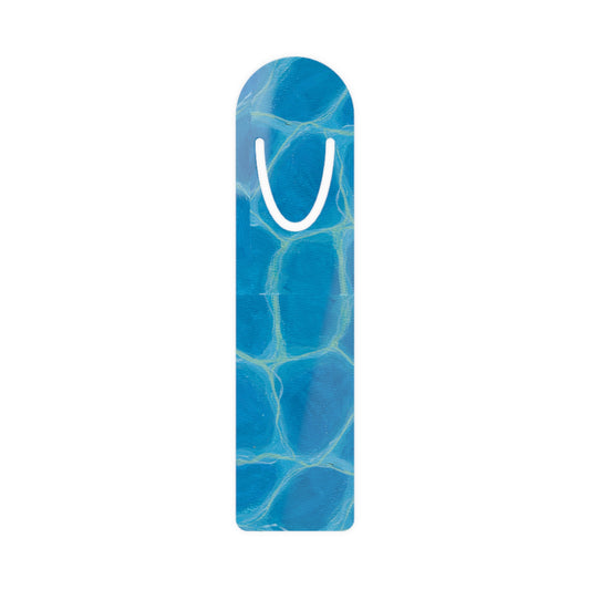 Pool Water Bookmark — Blue Swimming Pool Bookmark with 'U' Cutout, Metal & Printed Options