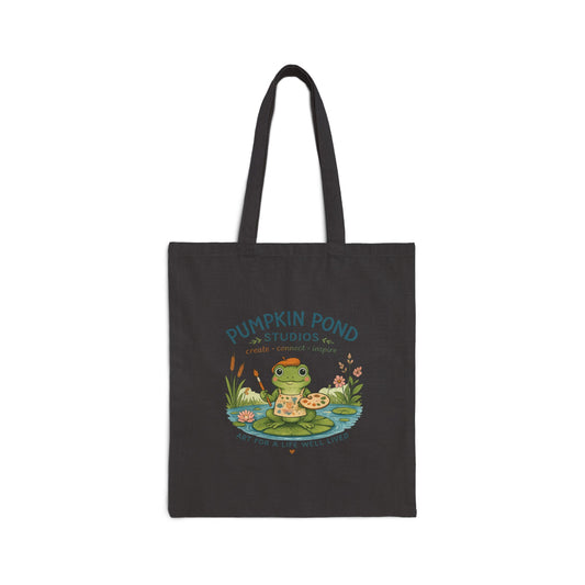 Tote Bag — Pumpkin Pond Studios Frog Illustration Canvas Tote