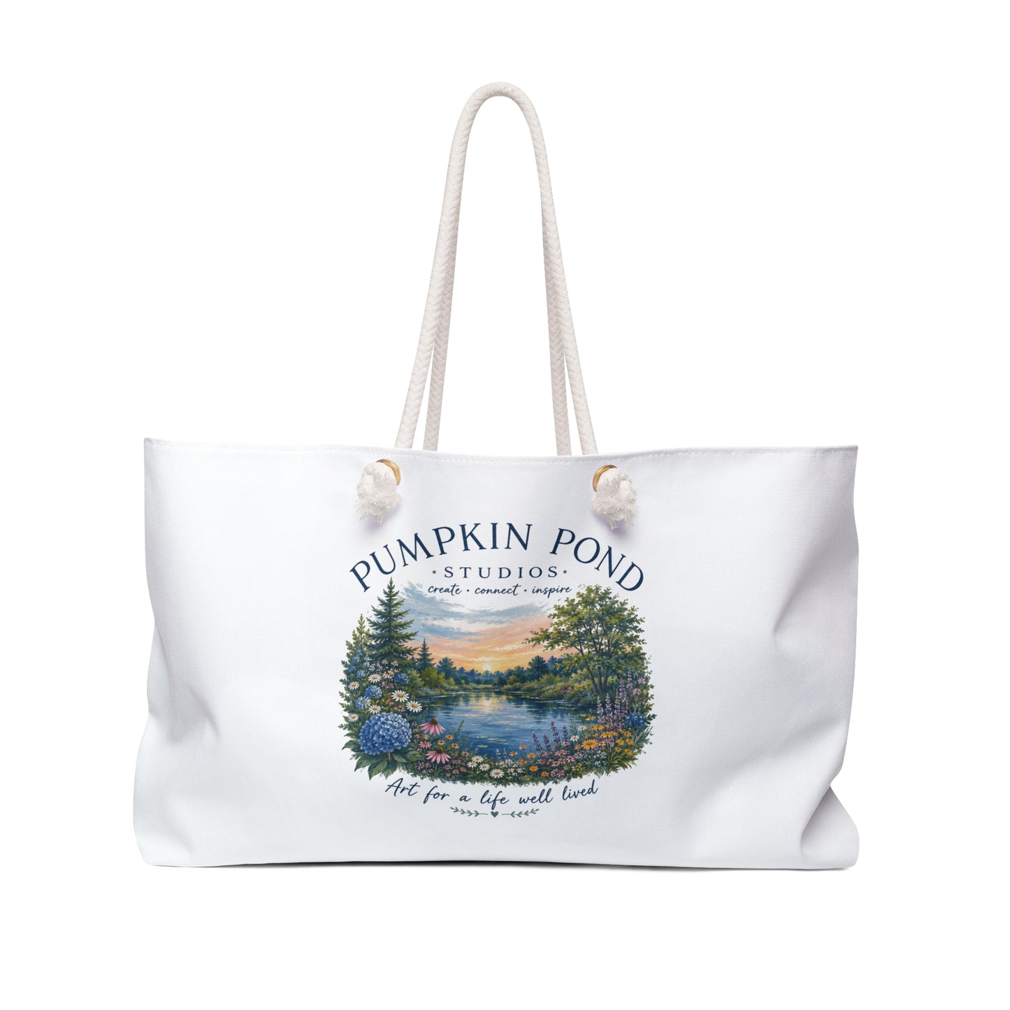Pumpkin Pond Studios Scenic Weekender Bag — "Art for a Life Well Lived" Travel Tote