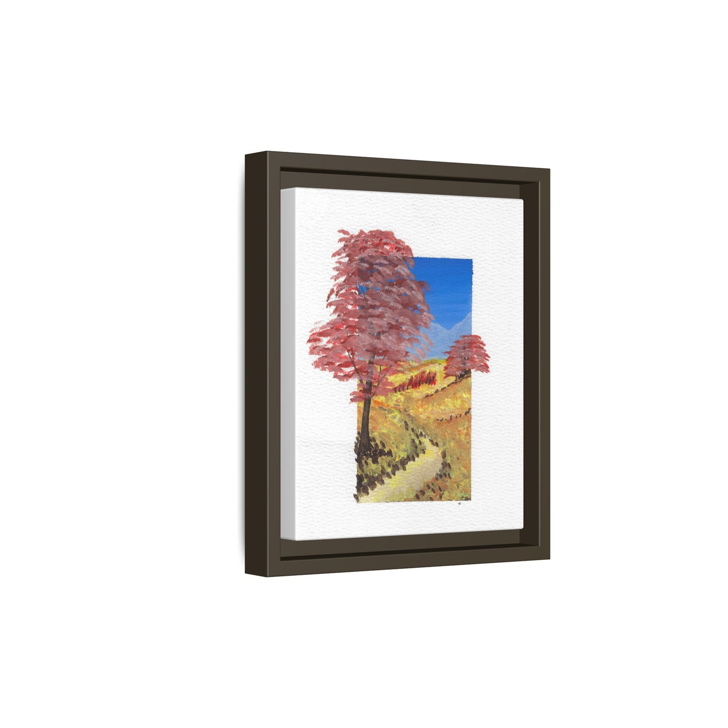 Framed Canvas Wall Art — Colorful Autumn Landscape Matte Print
