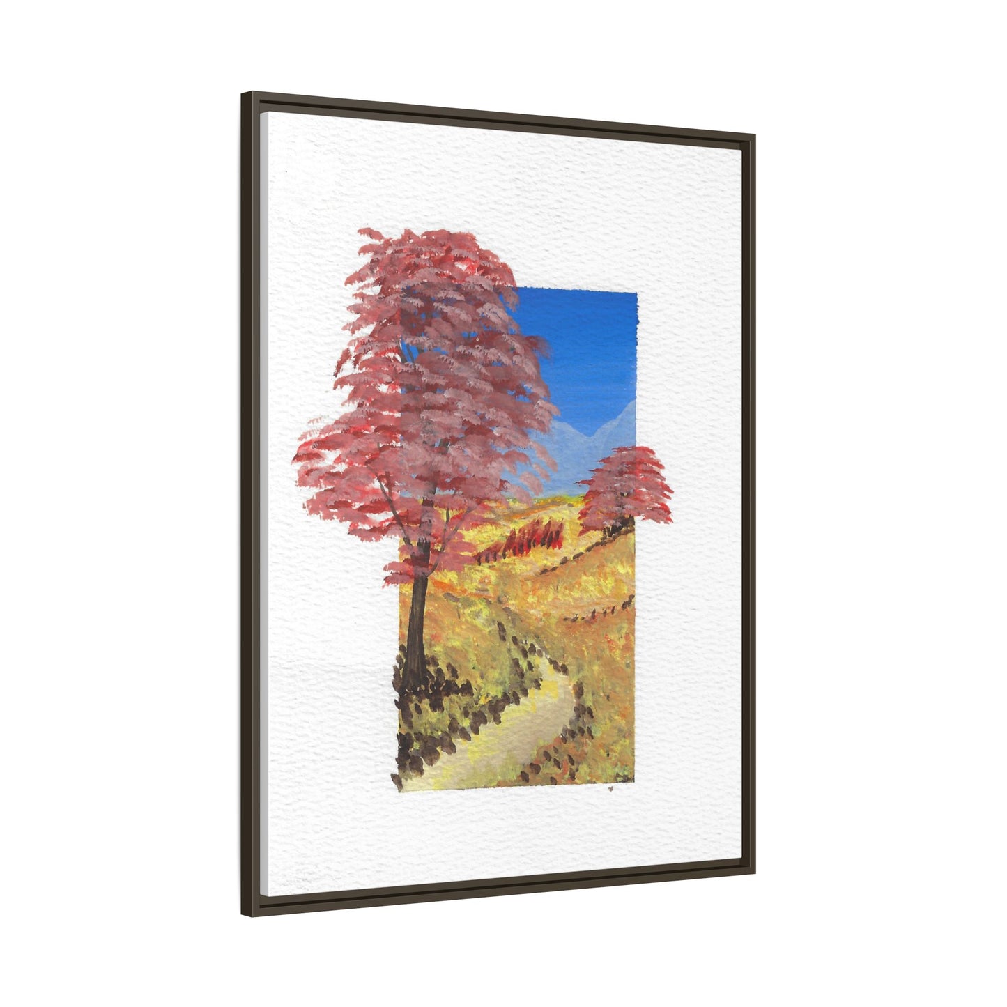 Framed Canvas Wall Art — Colorful Autumn Landscape Matte Print