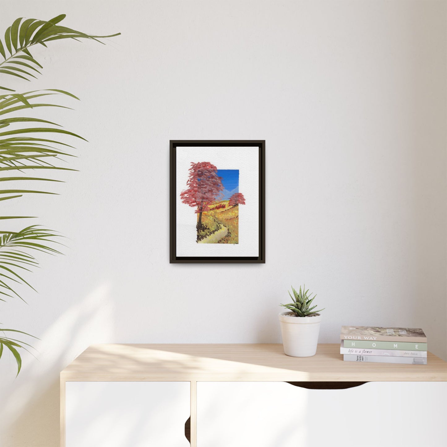 Framed Canvas Wall Art — Colorful Autumn Landscape Matte Print