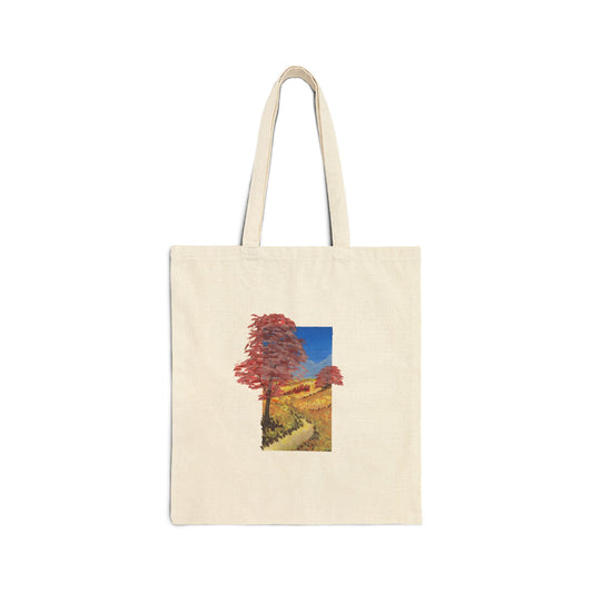 Tote Bag - Autumn Landscape Canvas Tote (Tree & Path)