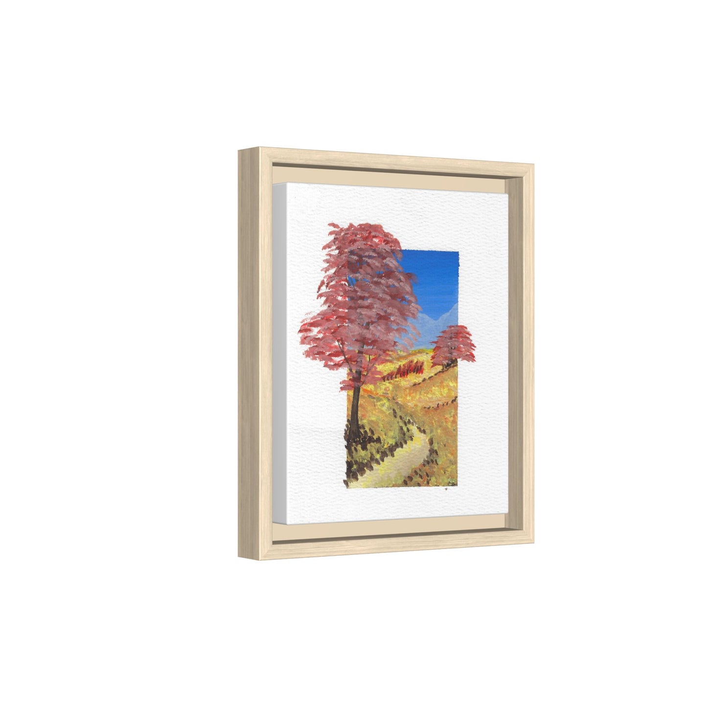 Framed Canvas Wall Art — Colorful Autumn Landscape Matte Print