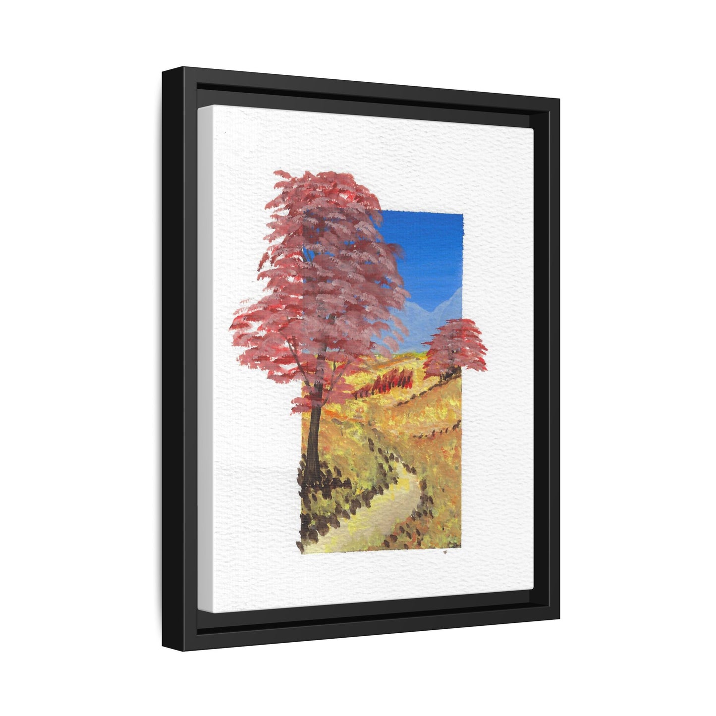 Framed Canvas Wall Art — Colorful Autumn Landscape Matte Print