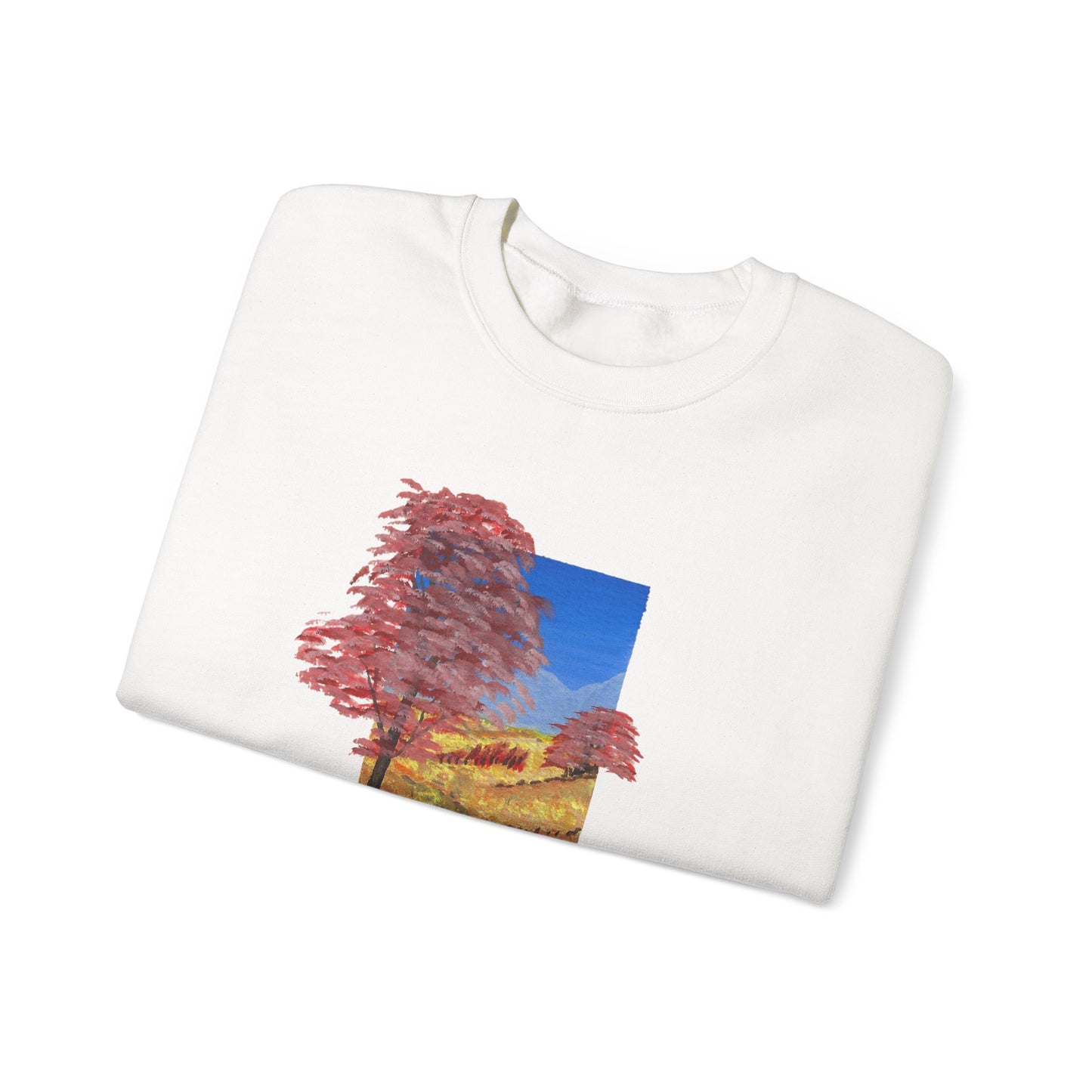 Autumn Path Crewneck Sweatshirt — Fall Landscape Graphic