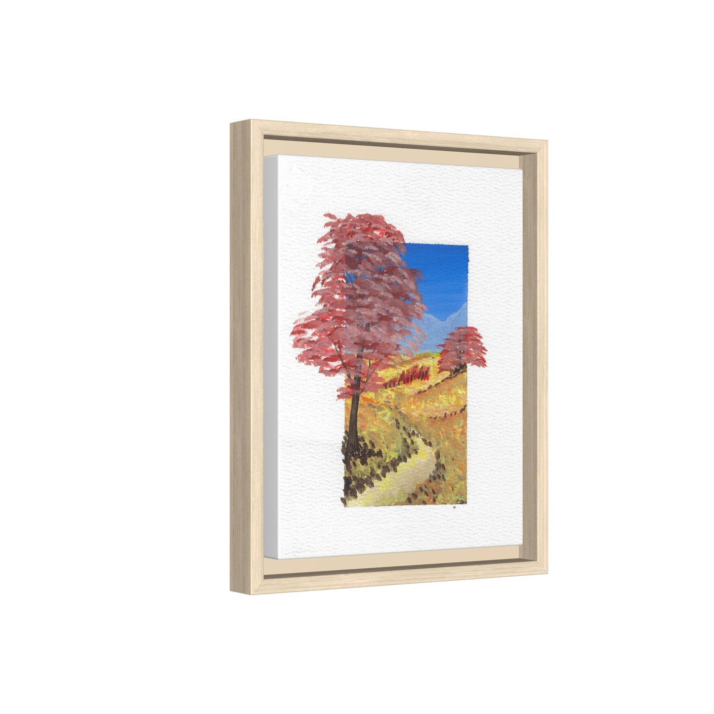 Framed Canvas Wall Art — Colorful Autumn Landscape Matte Print