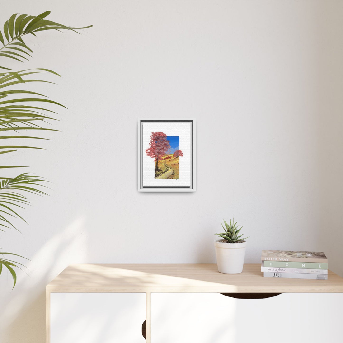 Framed Canvas Wall Art — Colorful Autumn Landscape Matte Print