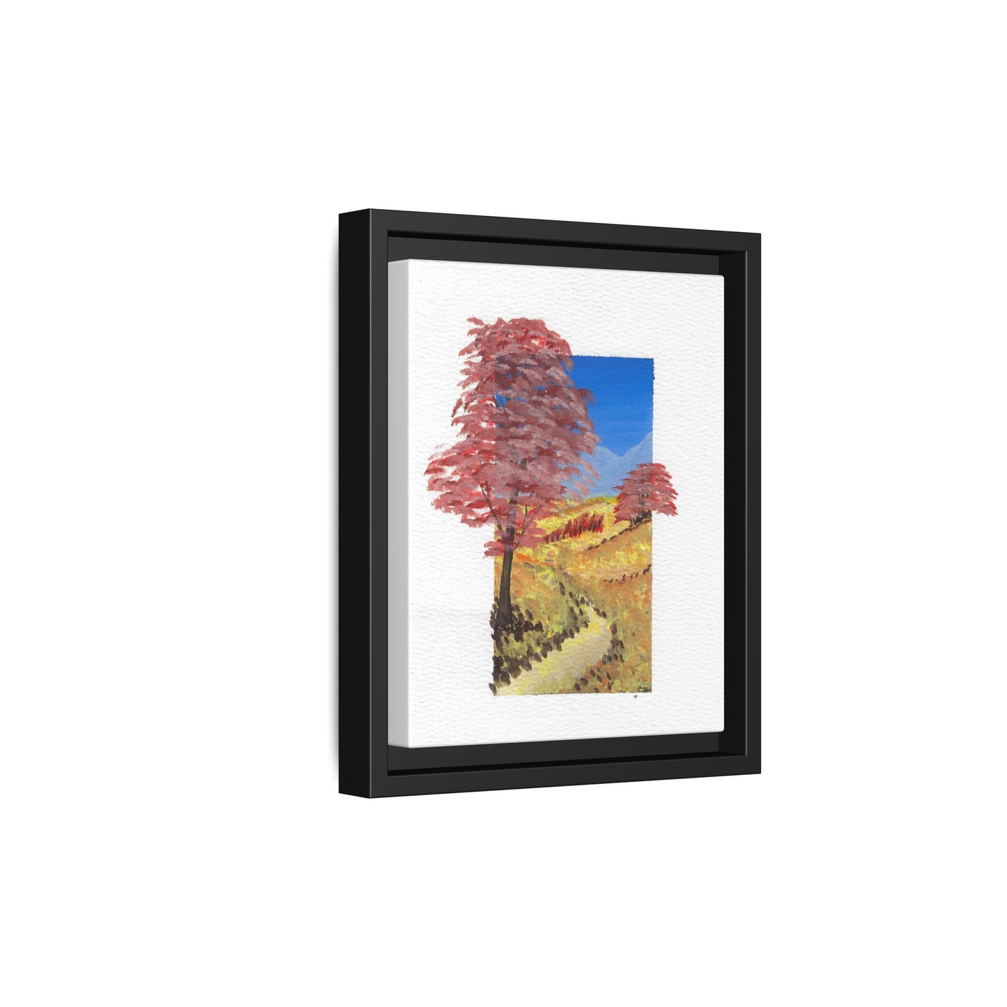 Framed Canvas Wall Art — Colorful Autumn Landscape Matte Print