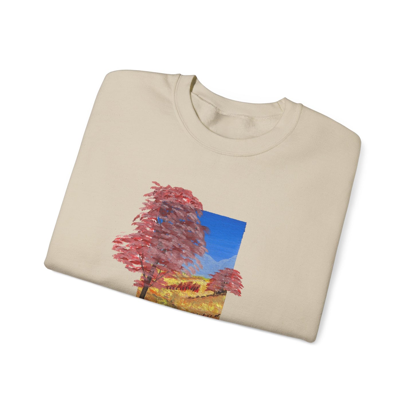 Autumn Path Crewneck Sweatshirt — Fall Landscape Graphic